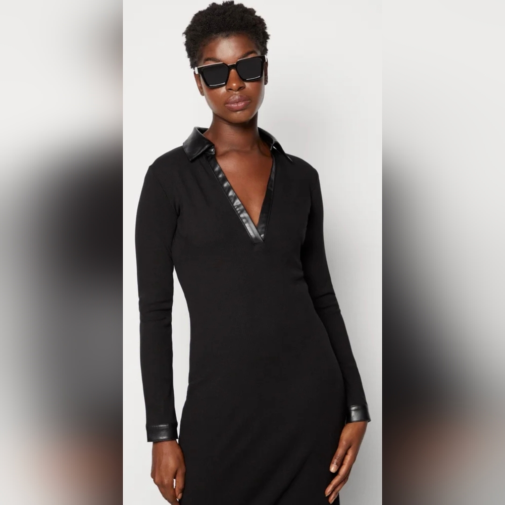 GUESS YASMINE KNIT FITTED DRESS MIDI SIZE SMALL NWT